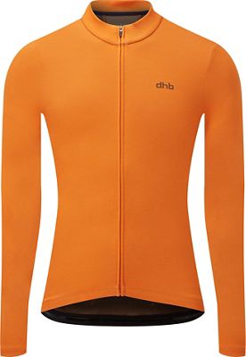 dhb Merino Long Sleeve Jersey - Persimmon Orange, Persimmon Orange